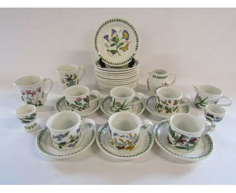 Collection of Port Meirion 'Botanics' pottery cups &amp; saucers etc