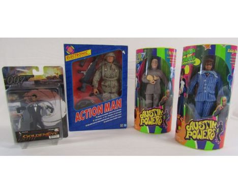 Electronic Action Man 'DUKE',&nbsp; Austin Powers and Dr. Evil figures and a 007 figure