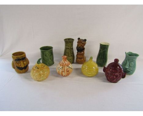 Selection of vintage vegetable faced pots - to include pickled onion, celery and beetroot (P&amp;K, Bassware, Sadler) and wil