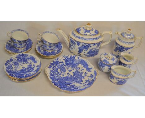 Royal Crown Derby part tea service comprising 4 cups (one chipped) 6 saucers, 6 side plates (one chipped) &amp; a sandwich pl