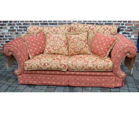 Millbrook knoll sofa with scroll arms &amp; front sprung L225cm&nbsp; D97cm