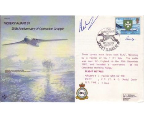 BRITISH ATOMIC BOMB RAF Bomber series cover, 25th anniversary of Operation Grapple, the dropping of Britains first Atomic bom