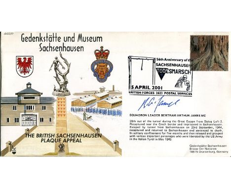 GREAT ESCAPER Sachenhausen cover signed by Sqn Ldr Bertram Arthur jimmy James MC, who was 39th out of the tunnel during the G