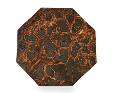 A POLISHED SICILIAN JASPER OR 'TURTLE STONE' PANEL 19TH CENTURY Of octagonal form 48cm by 48cm Provenance: The Simon Neal Col