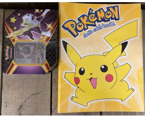 Pokemon Folio containing a large quantity of Basic Pokemon cards; Mewtwo &amp; Mew Promo card, Jungle, Fossil, Neo Genesis, N