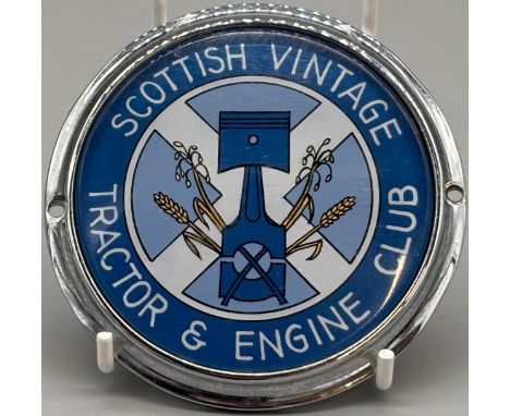 Scottish Vintage Tractor &amp; Engine Club car badge. 