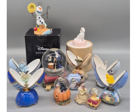 Selection of Disney collectables &amp; other items; Showcase Olaf, Harry potter snow globe, Eeyore Snow Globe, Belle snow glo