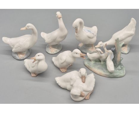 Collection of Spanish porcelain Nao Bird figurines. 