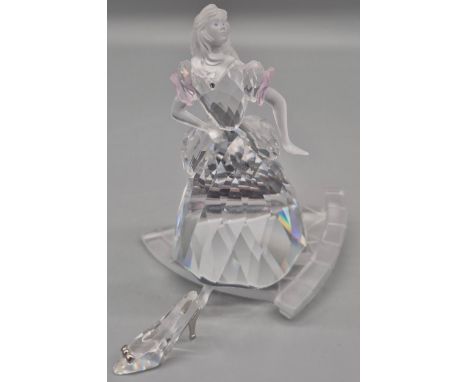 Swarovski Cinderella Sculpture with a Crystal slipper. 