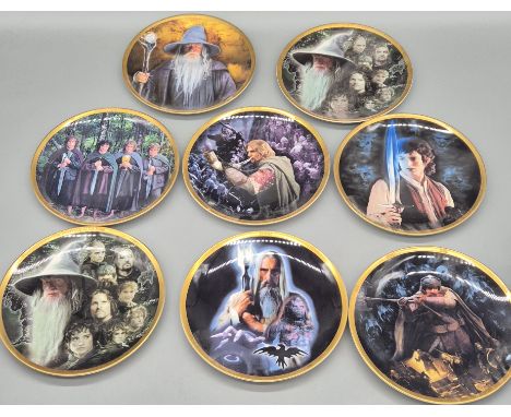 Collection of Eight Lord of the Rings collectors plates. 