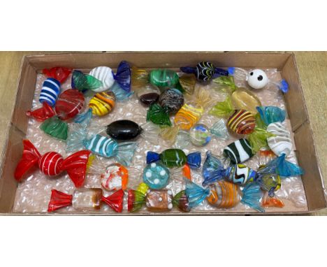 Collection of Murano style art glass sweet sculptures. 