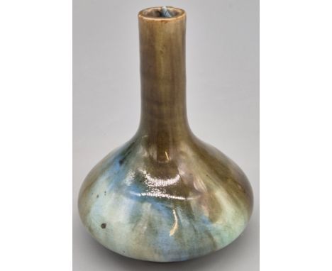 19th century Chinese Bottle neck drip glaze vase. 10.5cm high. 