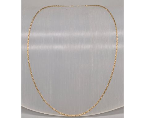 18ct yellow gold unusual link necklace. 4.14grams 