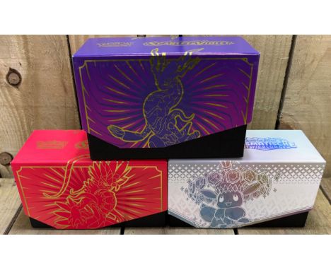 Three boxes of bulk Pokemon cards to range from 2015-2025. 