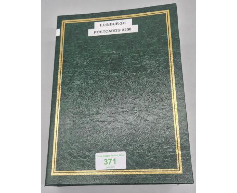 Postcard album containing antique and vintage Edinburgh postcards (200); Various Areas of Edinburgh Monuments &amp; Streets. 