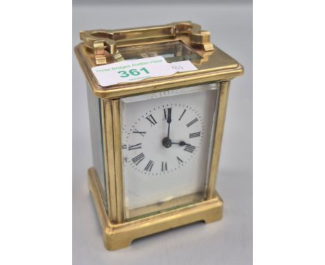 Antique brass carriage clock. French Made. 