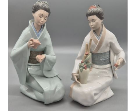 A Large Pair of Oriental Geisha Nao Figurines. Largest 35cm. 