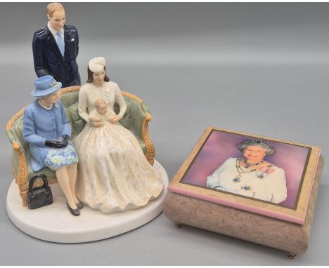 Royal Doulton Character Figurine titled "A Royal Christening" HN 5809 (Limited Edition 0218 of 2,000 together with vintage Je