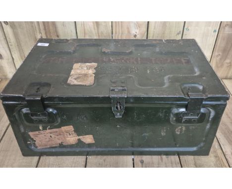 WW2 Artillery Shell Ammunition chest with stenciled name of Por [Lt] Beltowski Jozef of thee Polish Army. Embossed date on li