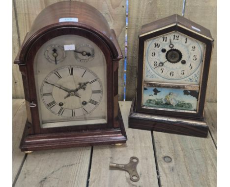 Antique Bracket clock and German antique clock. 