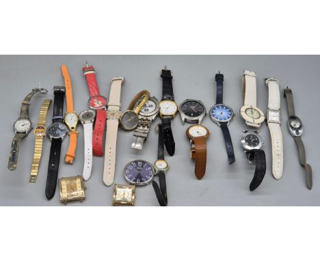 Collection of various mixed watches. Mini cooper watch. Six pence watch and others.