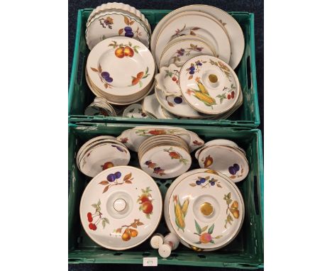 Two Crates of Royal Worcester Evesham dinner wares. 