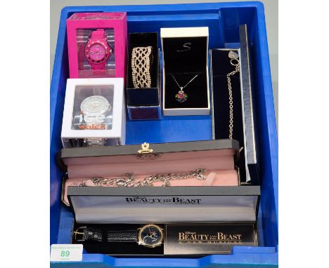 Collection of boxed jewellery; Two ladies ICE watches, Juicy Couture charm bracelet, Brooks &amp; Bentley bracelet. Disney Be