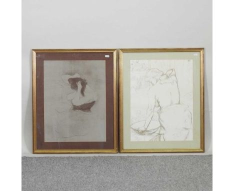 Henri de Toulouse Lautrec, 1864-1901, nude, limited edition lithograph, numbered in pencil to the margin 332/1250, with Toulo