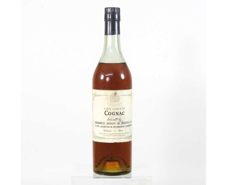 A vintage bottle of Fine Liqueur Cognac, with label for Berry Bros &amp; Rudd, 68cl