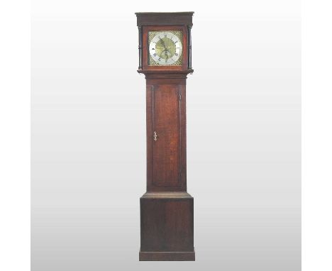 An 18th century Welsh oak cased longcase clock, the brass 11 inch dial signed David Rowland, Aberystwyth, having a thirty hou