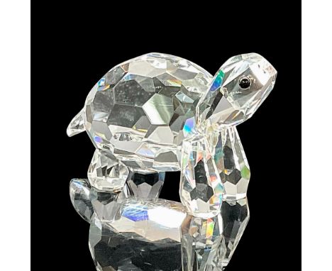 Crystal World Tortoise Figurine is gracefully crafted from raw Austrian full-cut faceted crystal. Made of clear faceted cryst