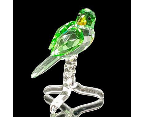 Crystal World Green Parakeet Figurine is gracefully crafted from raw Austrian full-cut faceted crystal. Made of green faceted