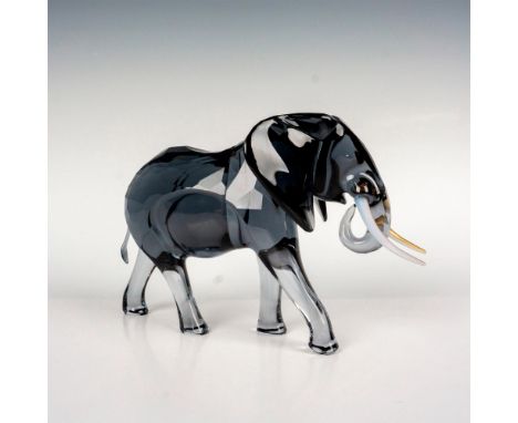 Part of the Elegance of Africa collection. The design combines two shades of faceted grey crystal, and the white crystal tusk