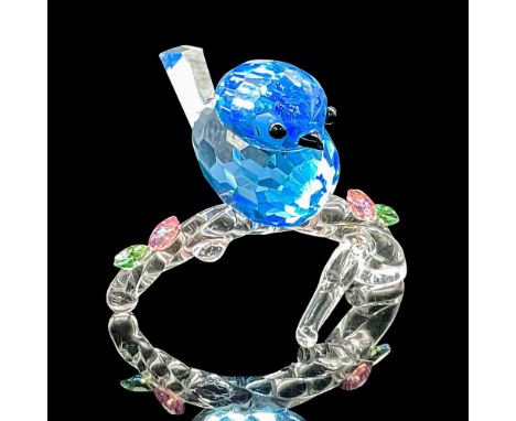 Crystal World Blue Bird Figurine is gracefully crafted from raw Austrian full-cut faceted crystal. This item has its original