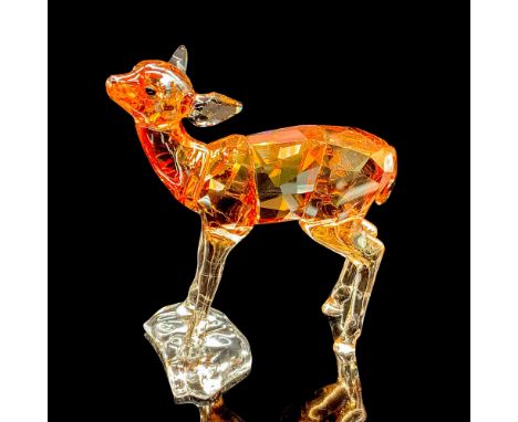 This fawn has 282 crystal facets in a variety of brown tones. Swarovski acid mark. Item comes with original box measuring 3.7