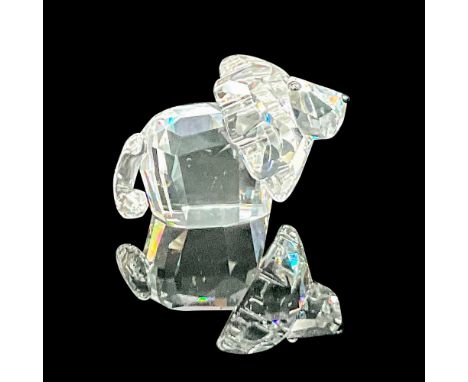 Part of the Pioneer Lovlots, In Lovlots We Trust. A clear crystal miniature lion with Jet Hematite crystal eyes. Swarovski ma