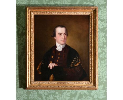 Francis Cotes (British 1726-1770)   Portrait of Richard Edwards, half-length, in academic robes   Oil on canvas 76 x 63.5cm (