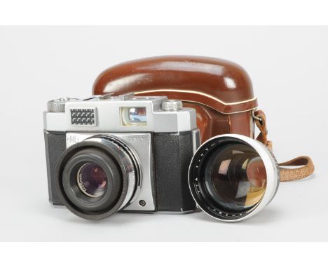 A Zeiss Ikon Contina Matic III, with 45mm f/2.8 lens, shutter working, light meter responsive, elements G, some fungus to fro