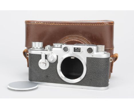 A Leica IIIf Body, serial no. 527140, 1950-1951, black dial, shutter working, self-timer working, crinkling in shutter blind,