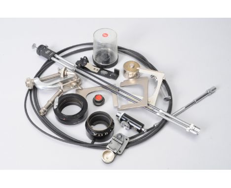 Leitz Camera Accessories, A Leitz 30 cm double cable release, a  Leitz 3m cable release, a Leitz APDOO delayed action release