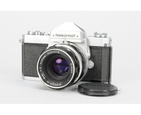 A Nikon Nikkormat FT N SLR Camera, chrome, serial no 4322394, shutter working, timer working, body G, light scratches, with N