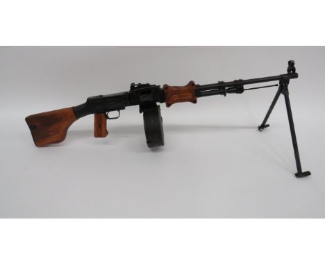 Deactivated Egyptian Contract RPD Machine Gunblackened barrel with front hooded sight.  Lower gas port tube.  Blackened squar