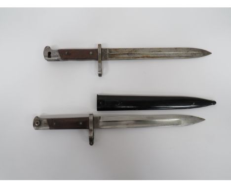 Austrian M1886/88 Mannlicher Bayonet10 inch, single edged blade with large fuller.  Forte stamped ‘Weyersberg Kirschbaum &amp