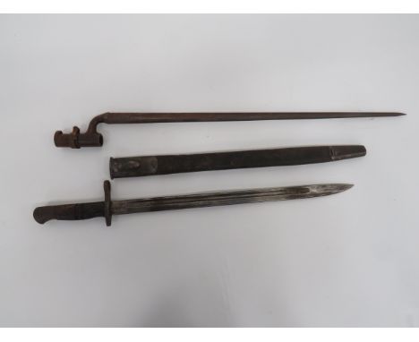 Two Various British Bayonetsconsisting P1913 bayonet.  Single edged blade with central fuller.  Forte with maker “Remington” 