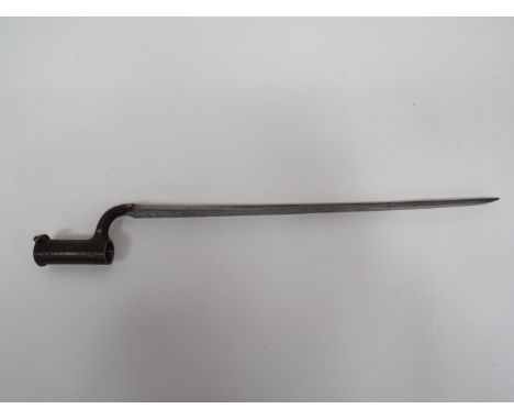 Scarce P1842 Sea Service Rifled Musket Socket Bayonet17 1/4 inch, triangular form blade.  Hollow ground rear faces.  Blade st