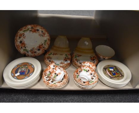 A collection of vintage Hornsea Christmas plates and a quantity of antique plates,cups and saucers.