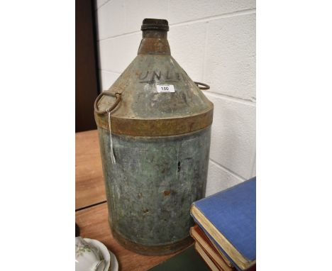 A large vintage petrol can.