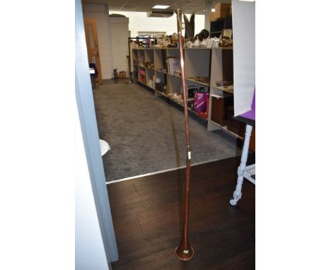 A vintage copper and brass post or carriage horn