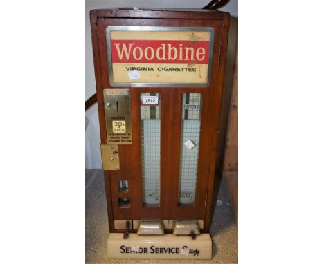 A Woodbine cigarette machine, with key; a Senior Service advertising light (2)