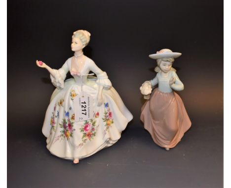A Nao figure; another, Royal Doulton, Diana HN 2468 (2)